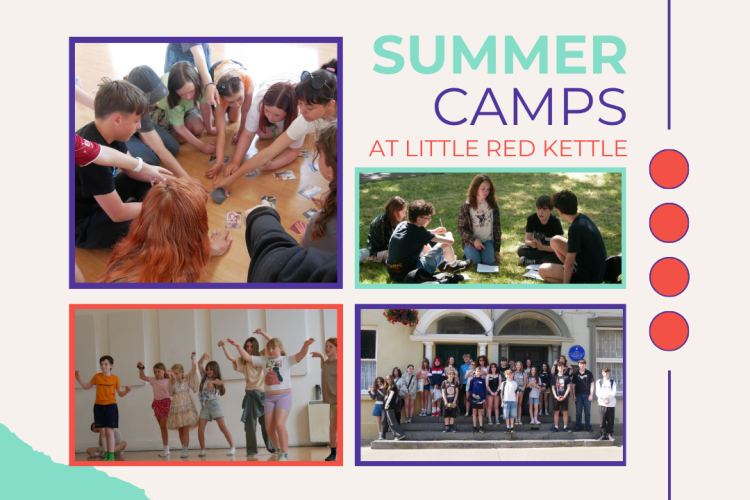 Little Red Kettle summer camps in Waterford, with children and young people taking part in drama, creative workshops and outdoor group activities.